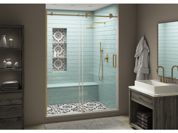 Aston Coraline Frameless Sliding Shower Door Collection: XL Class